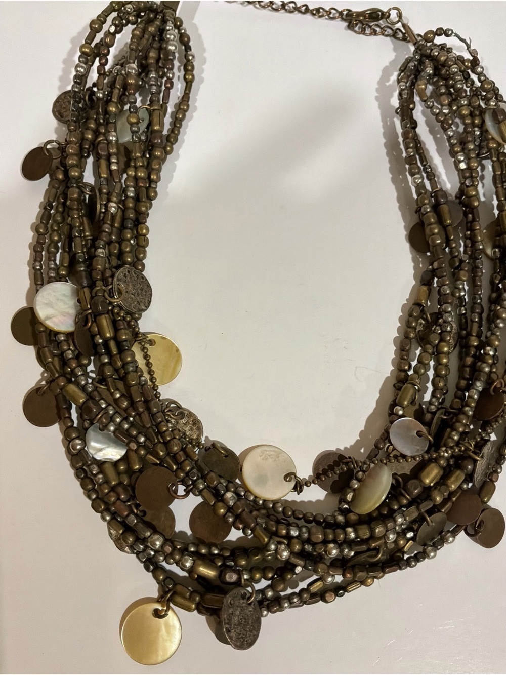 Multi-Strand Bronze Necklace - Picture 2 of 5